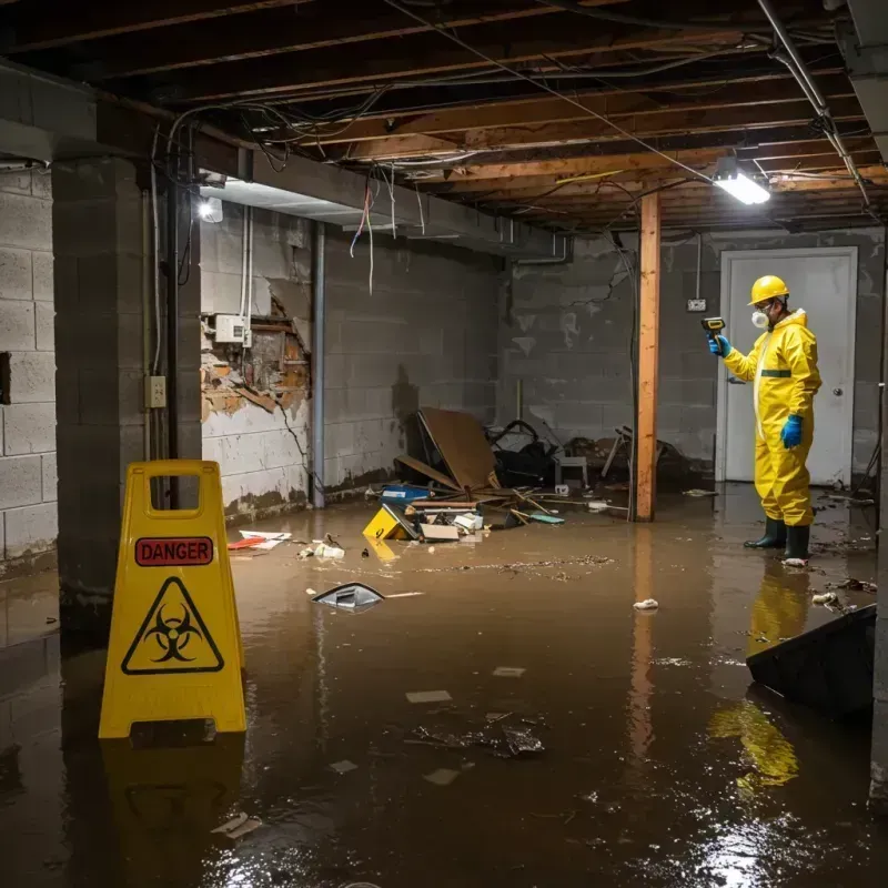 Flooded Basement Electrical Hazard in Euless, TX Property